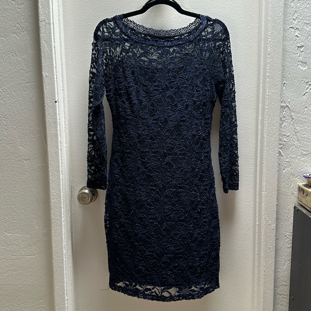 Navy blue lace dress